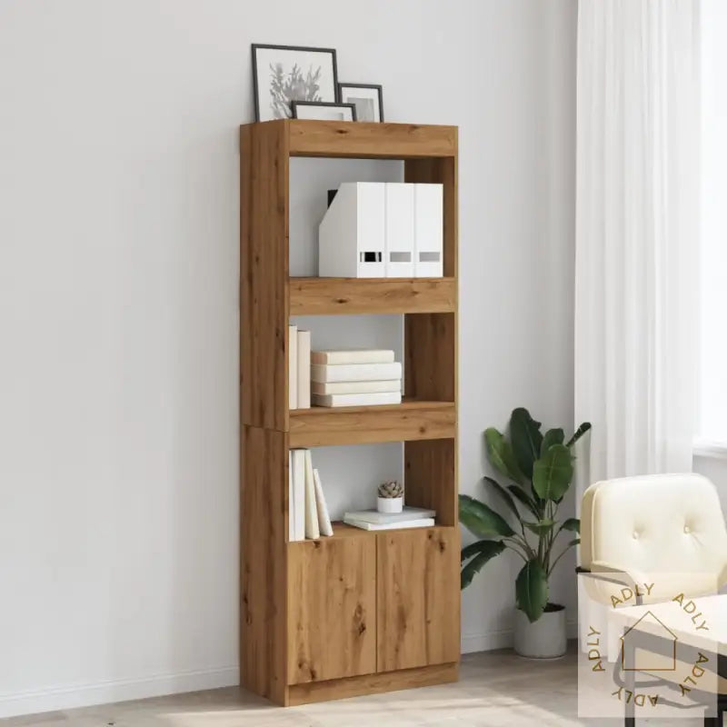 Highboard Artisan Eik 63X33X180 Cm Konstruert Tre