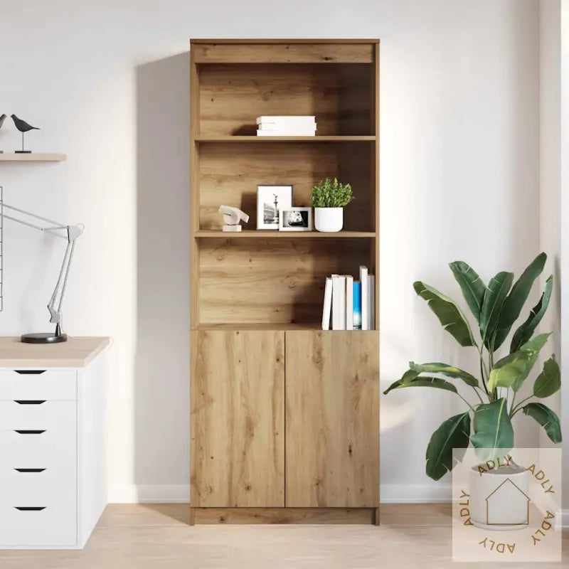 Highboard Artisan Eik 70X35X180 Cm Konstruert Tre