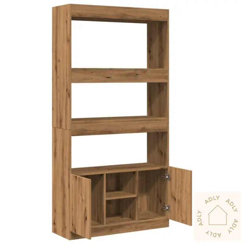 Highboard Artisan Eik 92X33X180 Cm Konstruert Tre