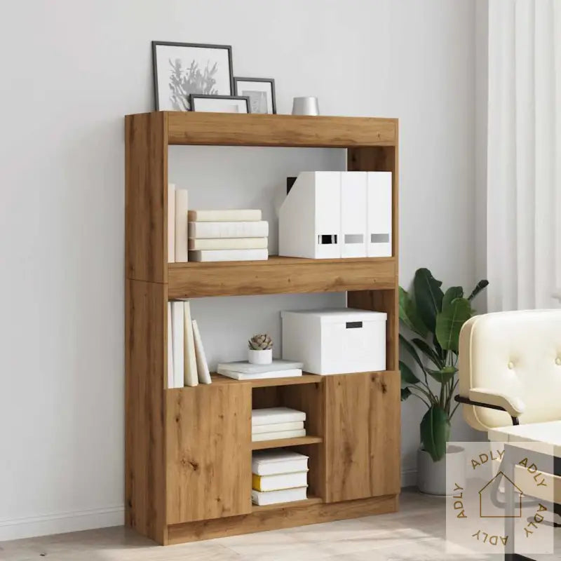 Highboard Artisan Eik 92X33X140 Cm Konstruert Tre