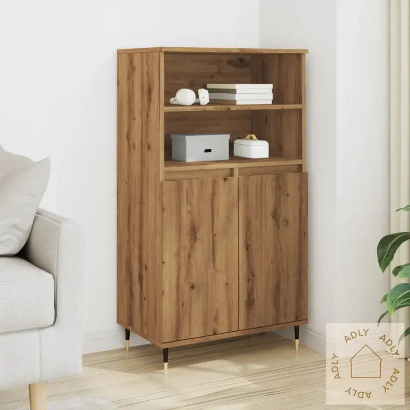 Highboard Artisan Eik 60X36X110 Cm Konstruert Tre