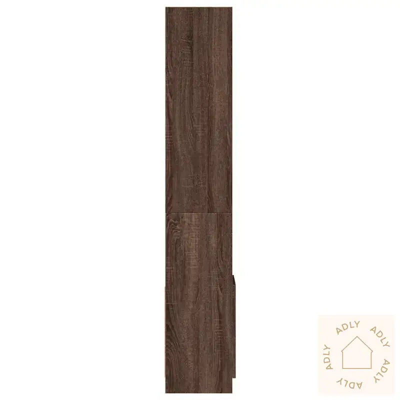 Highboard Brun Eik 92X33X180 Cm Konstruert Tre