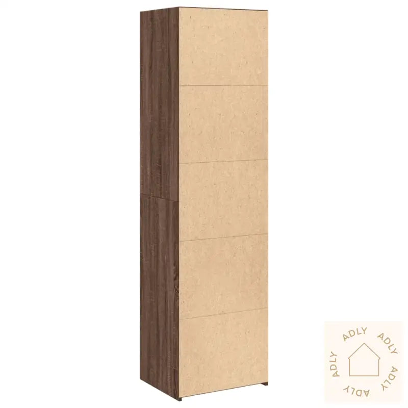 Highboard Brun Eik 50X41X185 Cm Konstruert Tre