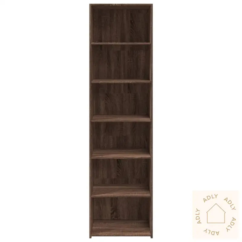 Highboard Brun Eik 50X41X185 Cm Konstruert Tre