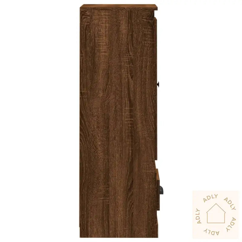 Highboard Brun Eik 36X35,5X103,5 Cm Konstruert Tre