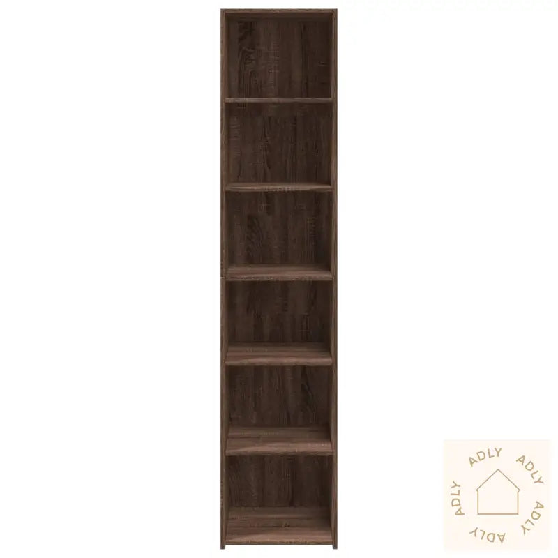 Highboard Brun Eik 40X41X185 Cm Konstruert Tre