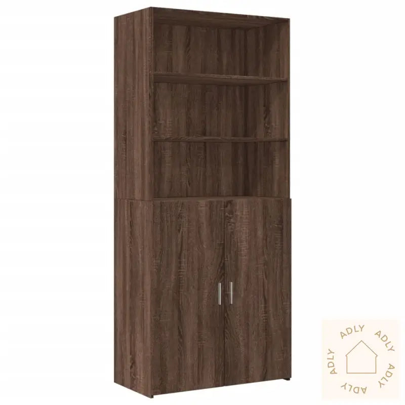 Highboard Brun Eik 80X42,5X249 Cm Konstruert Tre