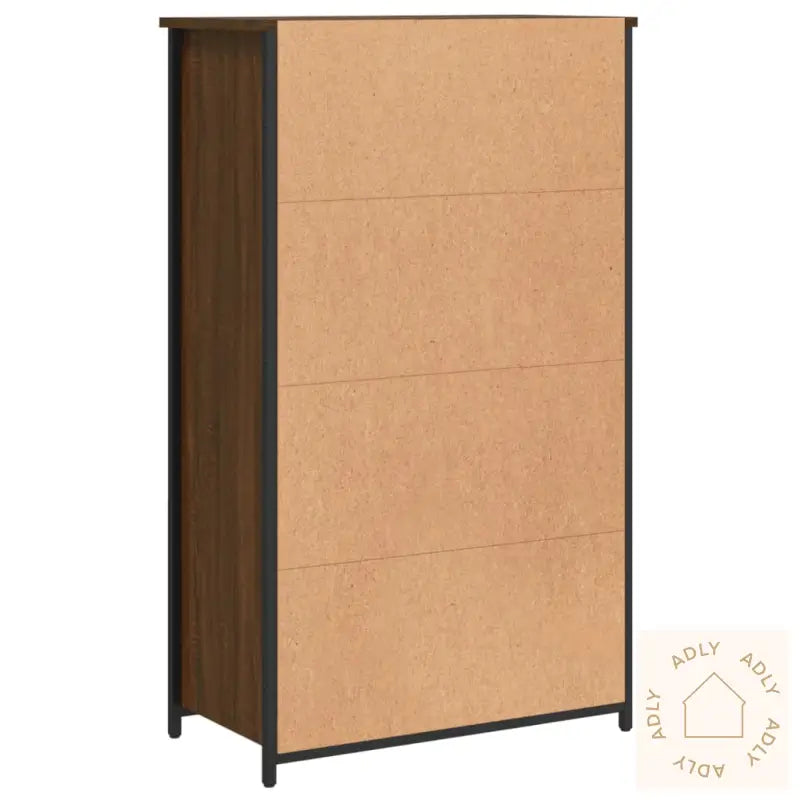 Highboard Brun Eik 62X32X103,5 Cm Konstruert Tre