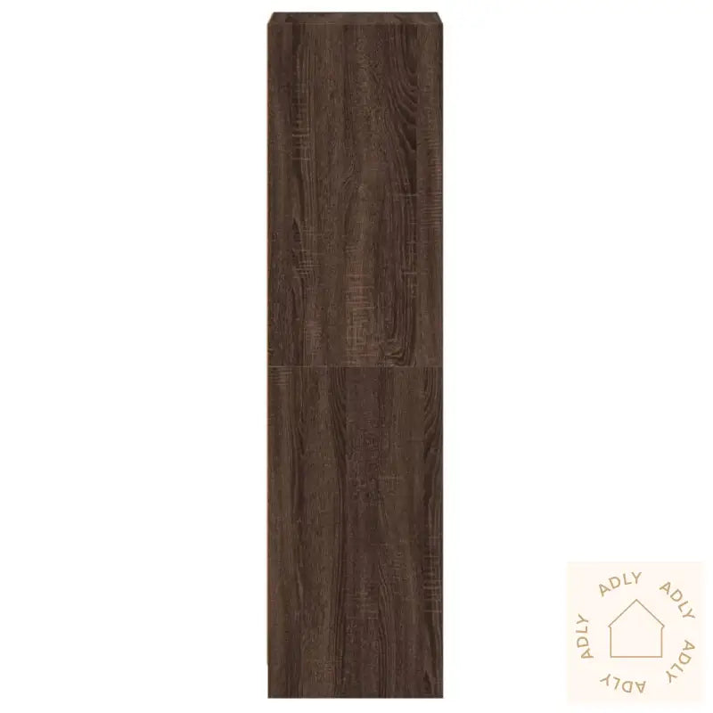 Highboard Med Glassdører Brun Eik 35X37X142 Cm