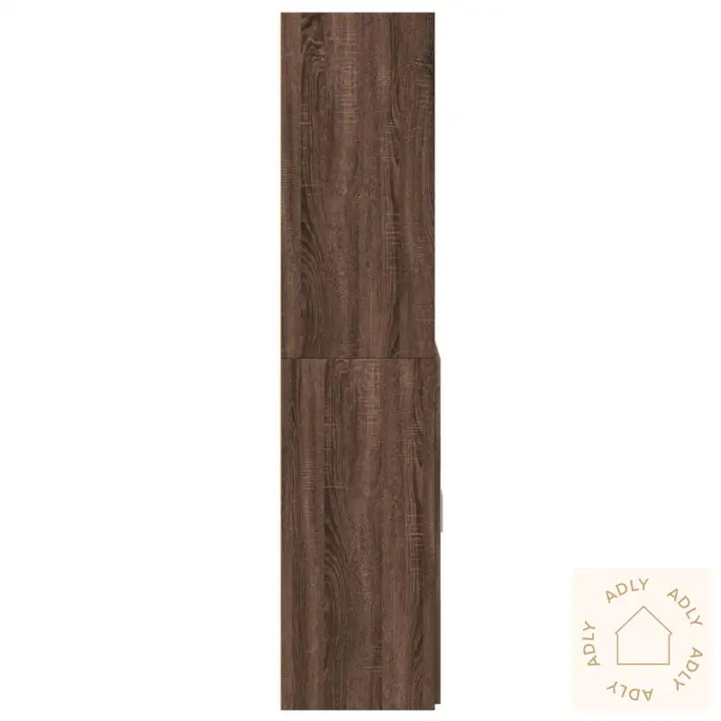 Highboard Brun Eik 80X42,5X185 Cm Konstruert Tre