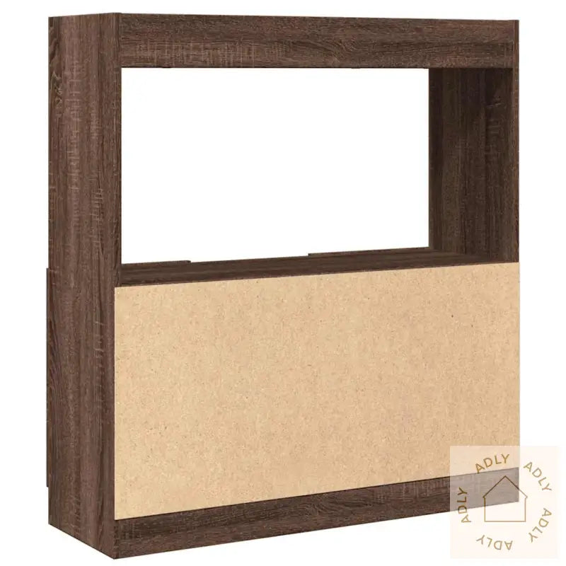 Highboard Brun Eik 92X33X100 Cm Konstruert Tre