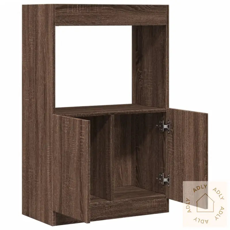 Highboard Brun Eik 63X33X100 Cm Konstruert Tre