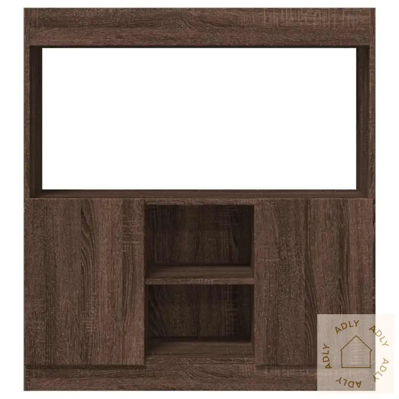 Highboard Brun Eik 92X33X100 Cm Konstruert Tre
