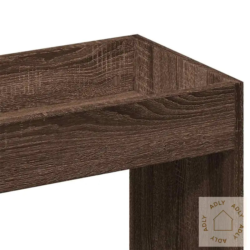 Highboard Brun Eik 92X33X100 Cm Konstruert Tre