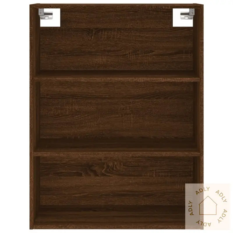 Highboard Brun Eik 69,5X34X180 Cm Konstruert Tre