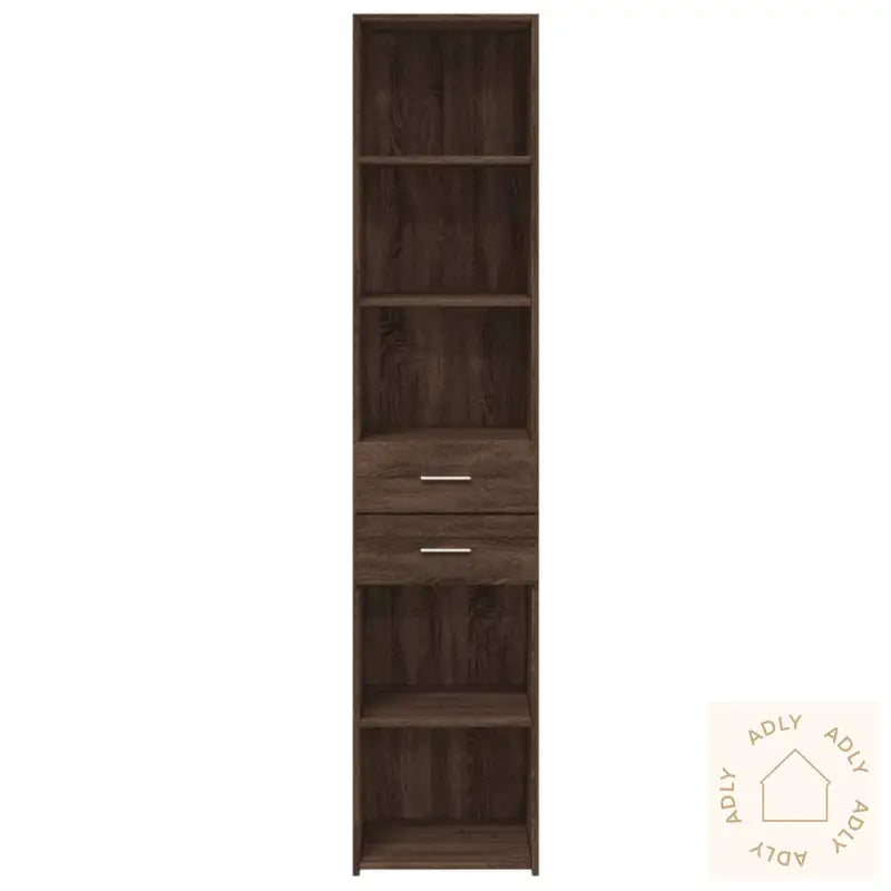 Hylle Brun Eik 40X42,5X185 Cm Konstruert Tre