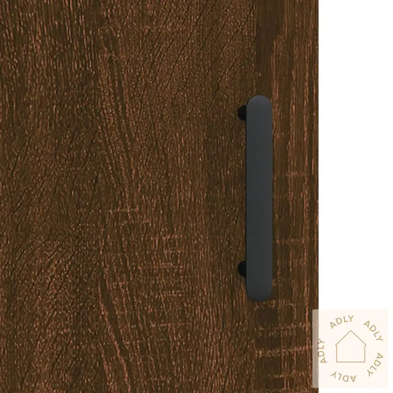 Highboard Brun Eik 69,5X34X180 Cm Konstruert Tre