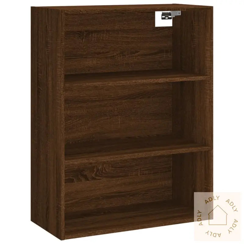 Highboard Brun Eik 69,5X34X180 Cm Konstruert Tre