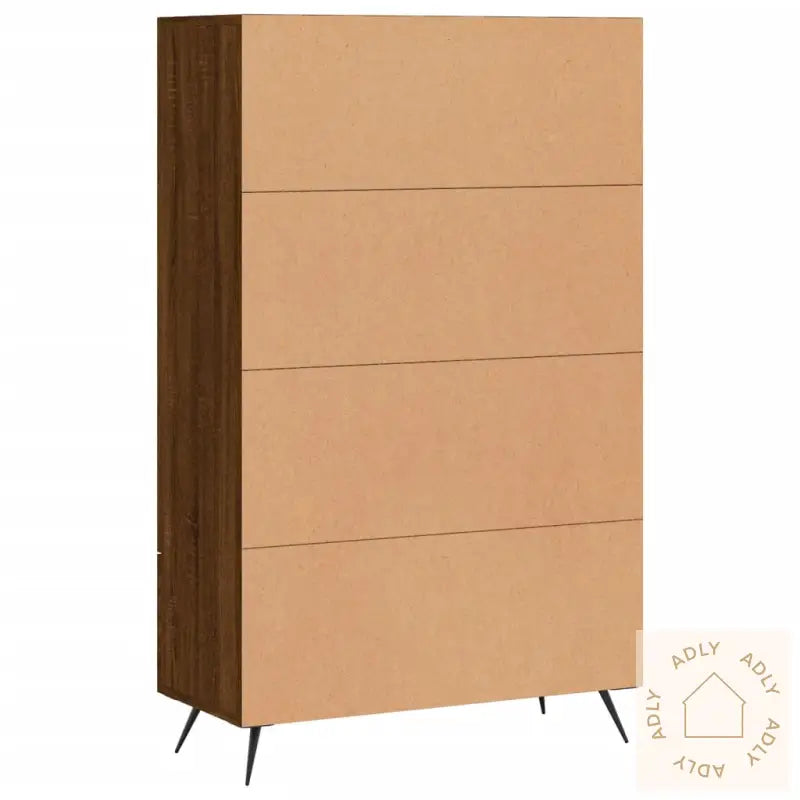 Highboard Brun Eik 69,5X31X115 Cm Konstruert Tre