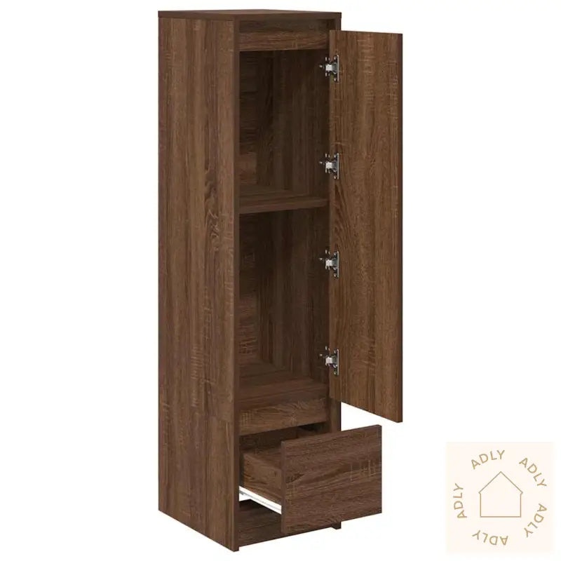 Høybord Brun Eik 29,5X34X119,5 Cm Konstruert Tre