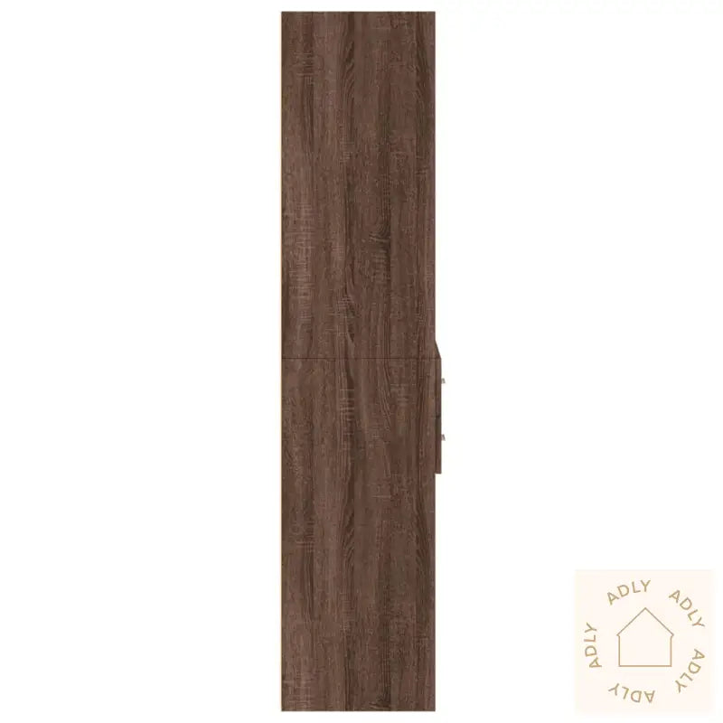 Highboard Brun Eik 70X42,5X185 Cm Konstruert Tre