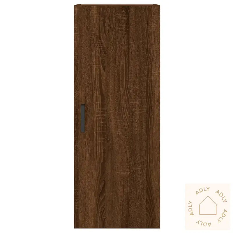 Highboard Brun Eik 34,5X34X180 Cm Konstruert Tre