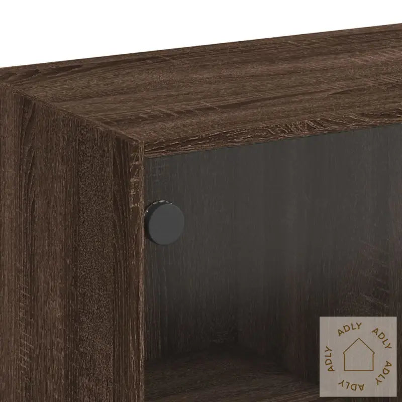 Highboard Med Dører Brun Eik 68X37X142 Cm Konstruert Tre