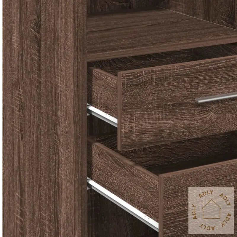 Hylle Brun Eik 45X42,5X124 Cm Konstruert Tre