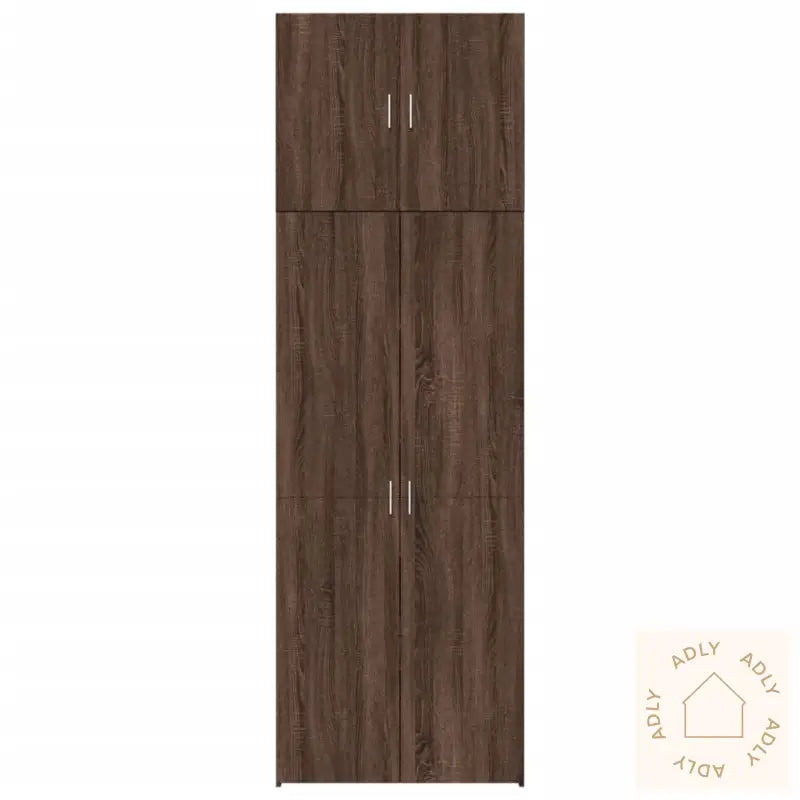Highboard Brun Eik 80X42,5X249 Cm Konstruert Tre