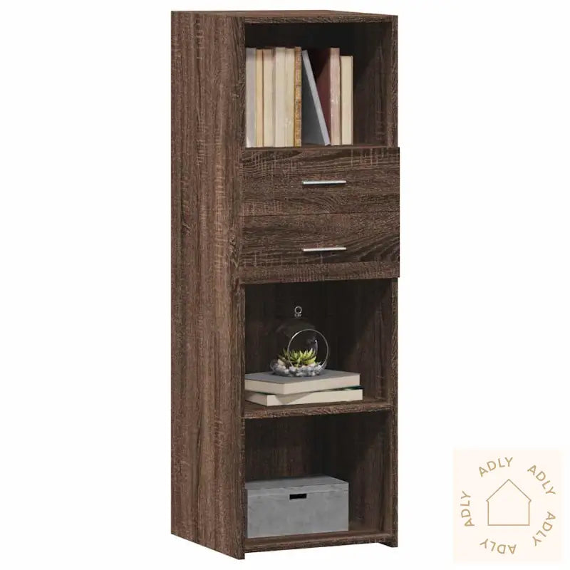 Hylle Brun Eik 40X42,5X124 Cm Konstruert Tre