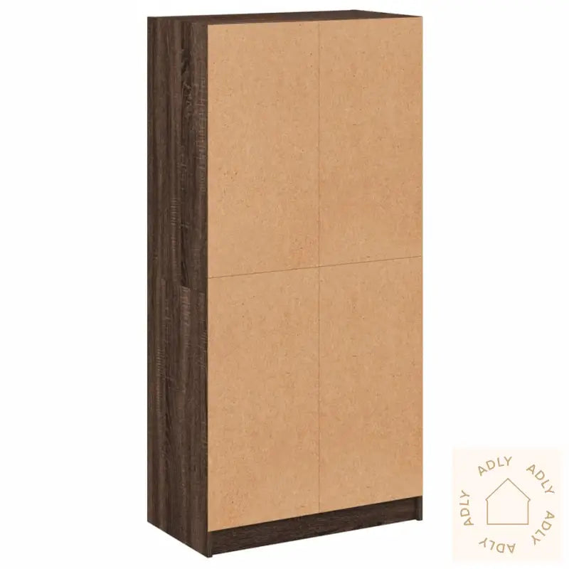 Highboard Med Dører Brun Eik 68X37X142 Cm Konstruert Tre