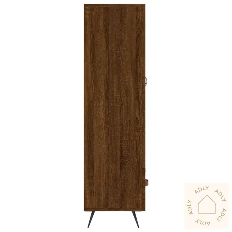 Highboard Brun Eik 69,5X31X115 Cm Konstruert Tre