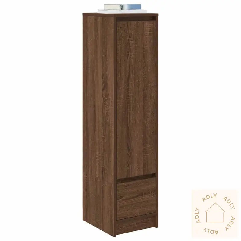 Høybord Brun Eik 29,5X34X119,5 Cm Konstruert Tre