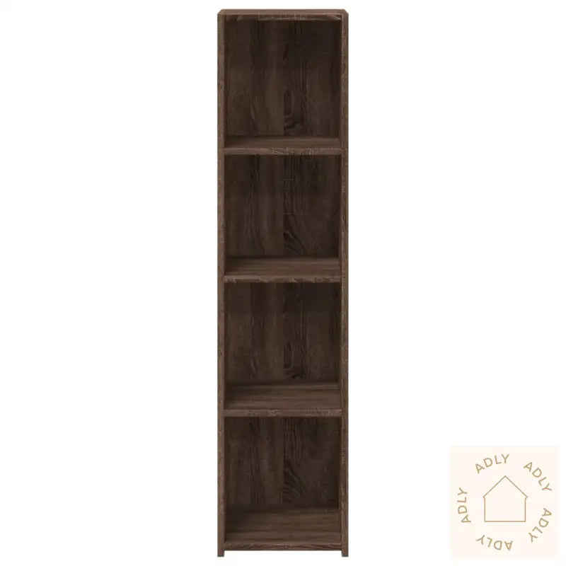 Hylle Brun Eik 30X41X124 Cm Konstruert Tre