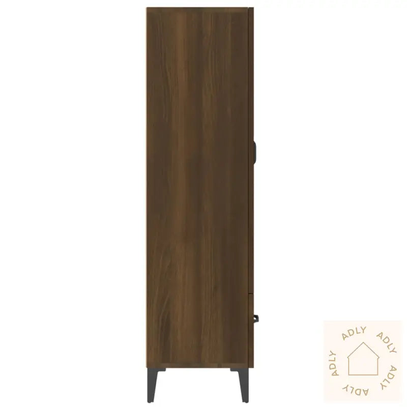 Highboard Brun Eik 70X31X115 Cm Konstruert Tre