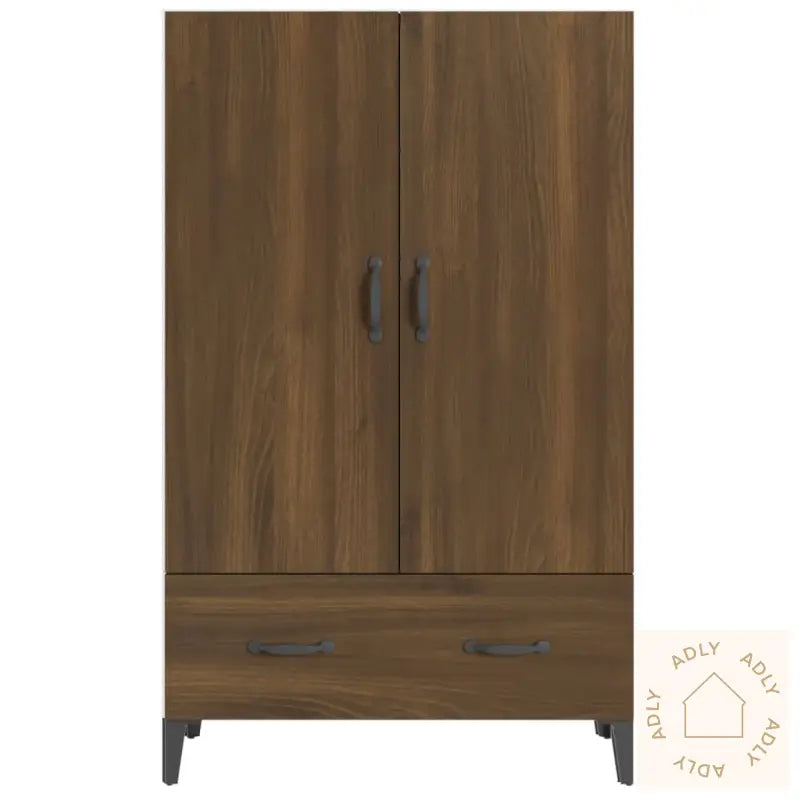 Highboard Brun Eik 70X31X115 Cm Konstruert Tre