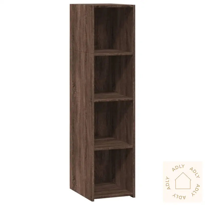 Hylle Brun Eik 30X41X124 Cm Konstruert Tre