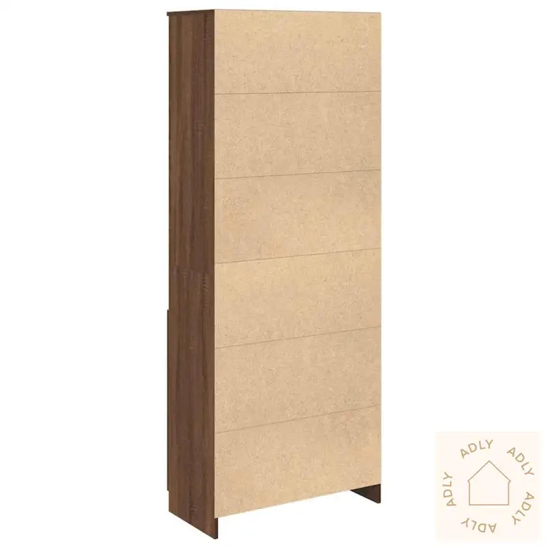 Highboard Brun Eik 70X35X180 Cm Konstruert Tre