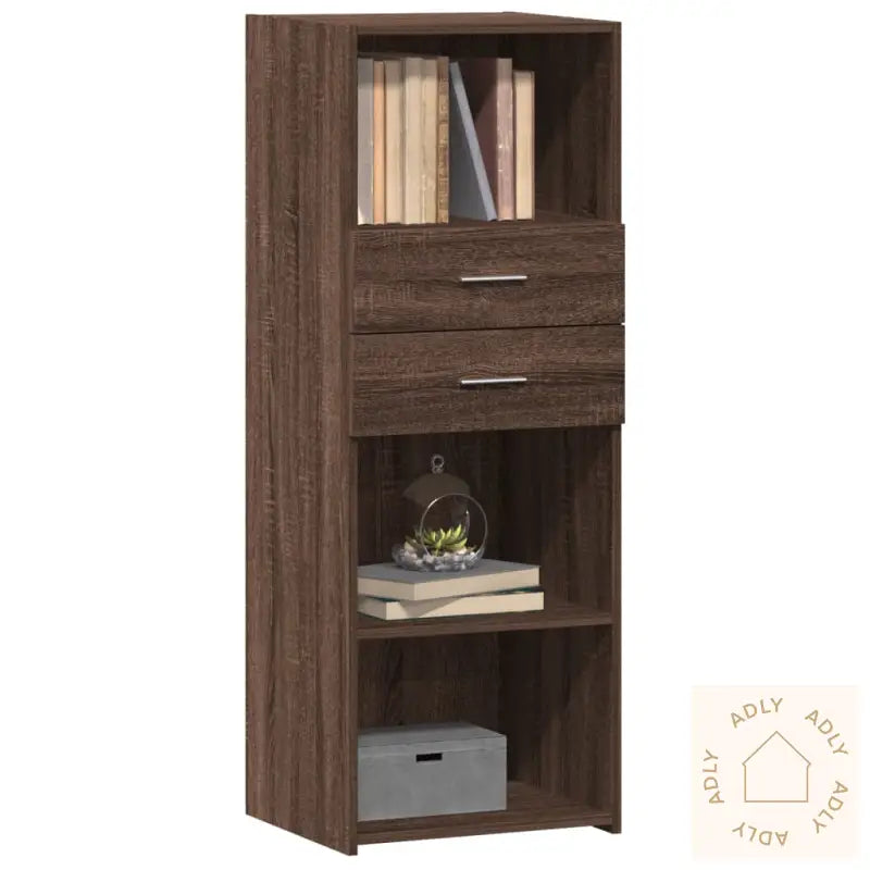 Hylle Brun Eik 45X42,5X124 Cm Konstruert Tre