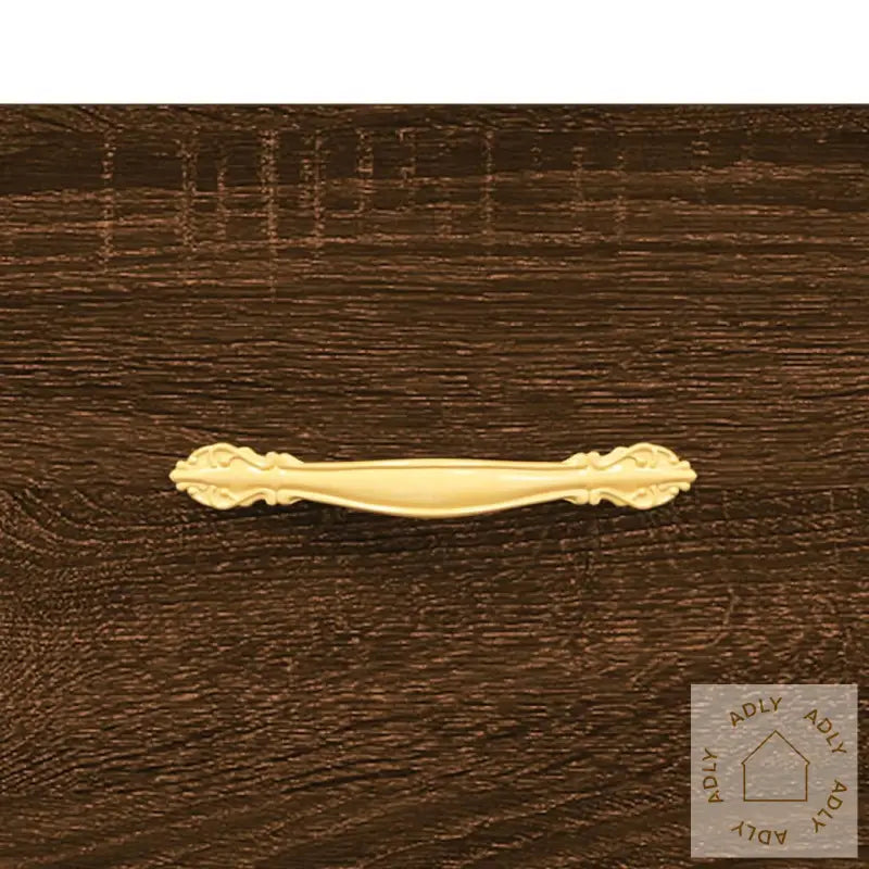Highboard Brun Eik 69,5X31X115 Cm Konstruert Tre