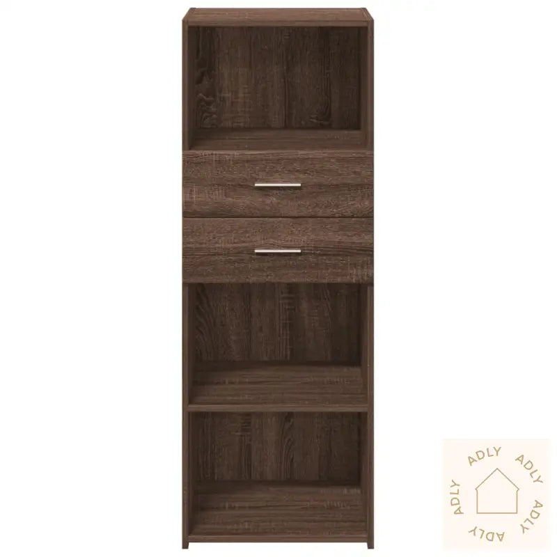 Hylle Brun Eik 45X42,5X124 Cm Konstruert Tre