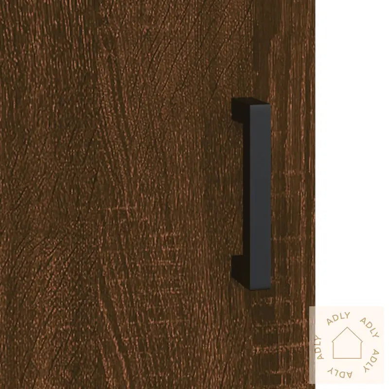 Highboard Brun Eik 34,5X34X180 Cm Konstruert Tre