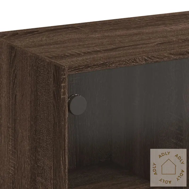 Highboard Med Dører Brun Eik 68X37X109 Cm Konstruert Tre