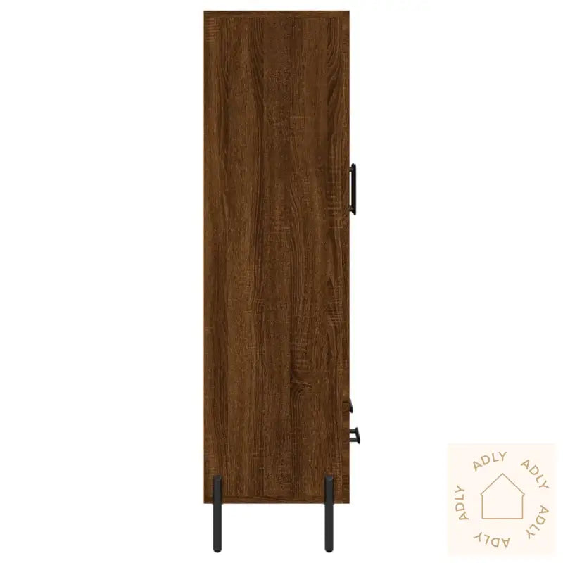 Highboard Brun Eik 69,5X31X115 Cm Konstruert Tre