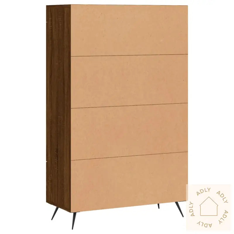 Highboard Brun Eik 69,5X31X115 Cm Konstruert Tre