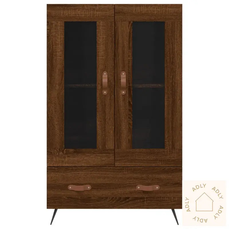 Highboard Brun Eik 69,5X31X115 Cm Konstruert Tre