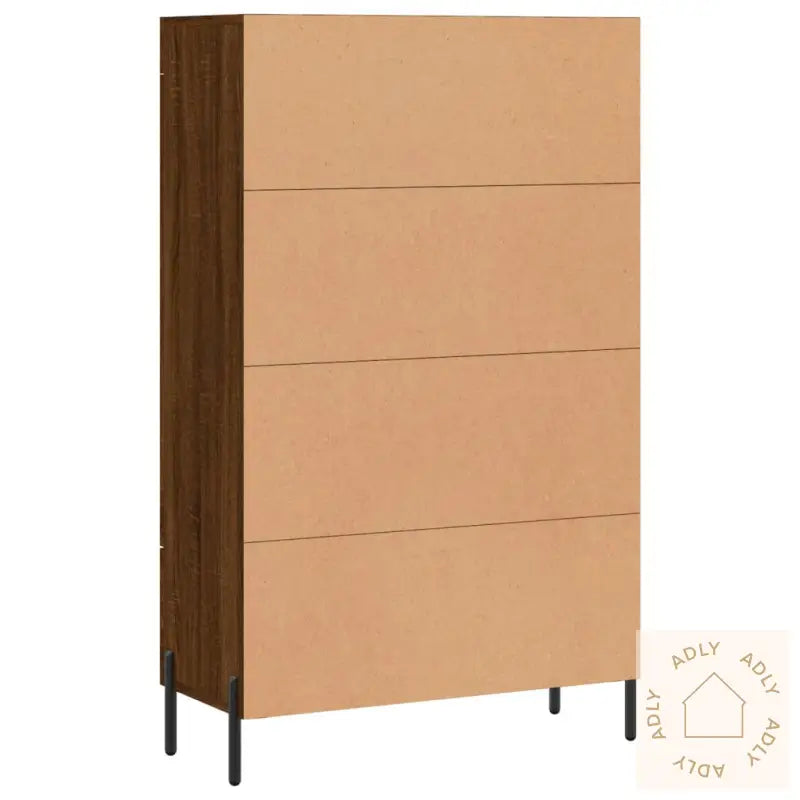 Highboard Brun Eik 69,5X31X115 Cm Konstruert Tre