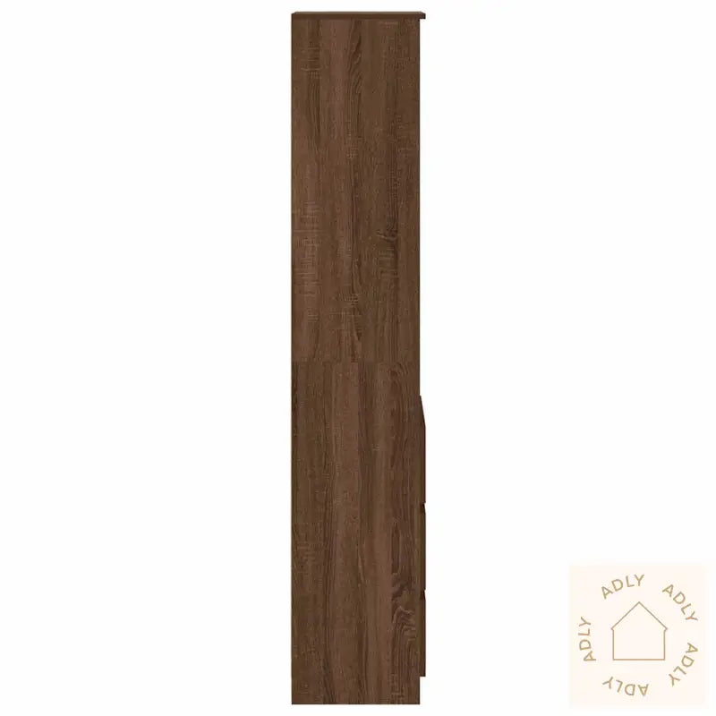 Høybord Brun Eik 37,5X35X180 Cm Konstruert Tre