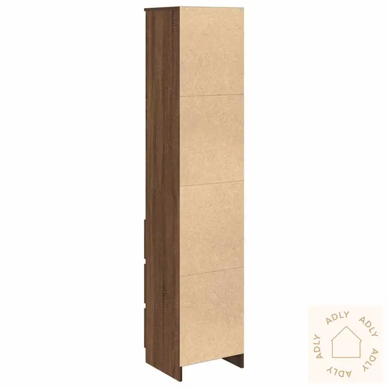 Høybord Brun Eik 37,5X35X180 Cm Konstruert Tre