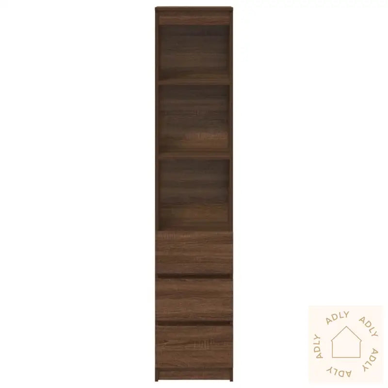 Høybord Brun Eik 37,5X35X180 Cm Konstruert Tre